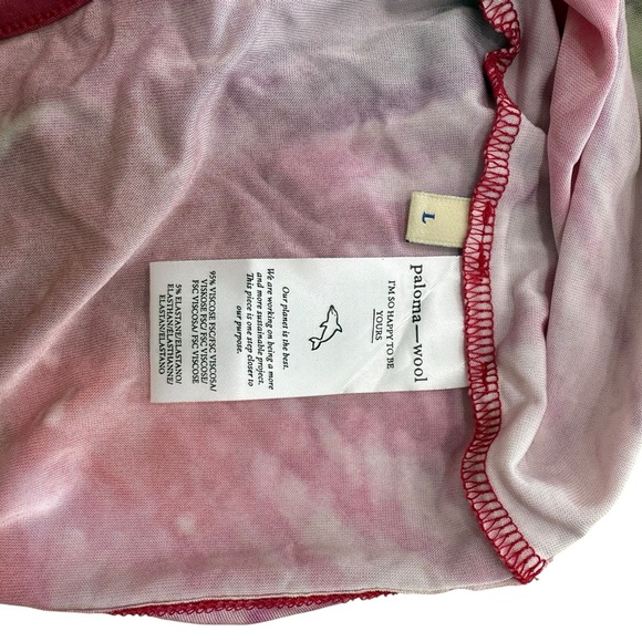 Paloma Wool Bella Hibiscus Print One Shoulder Crop Top size large - Picture 5 of 7